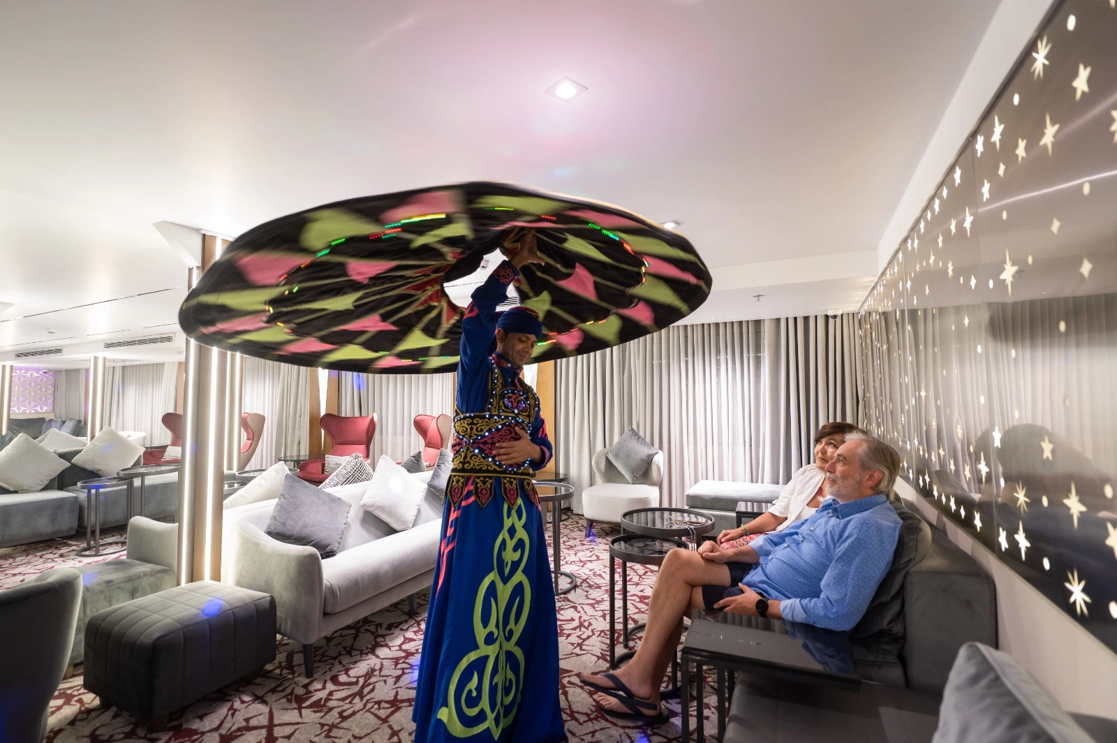 Lounge aboard the Concerto III Nile Cruise Nile cruise